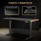 Forgeon Battleground Mesa Gaming Regulable en Altura con Motor 120x70cm RGB Negra