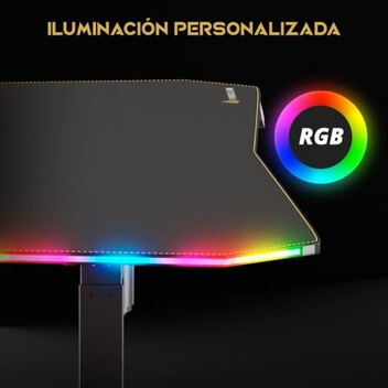 Forgeon Battleground Mesa Gaming Regulable en Altura con Motor 120x70cm RGB Negra