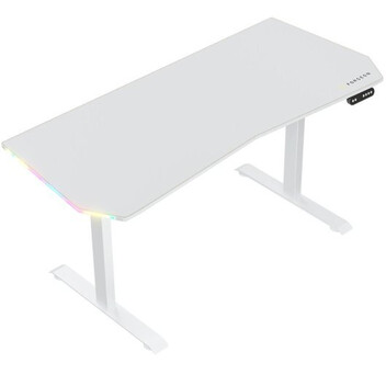 Forgeon Battleground White Mesa Gaming Regulable en Altura con Motor 160x70cm RGB Blanca Forgeon Battleground White Mesa Gaming Regulable en Altura con Motor 160x70cm RGB Blanca