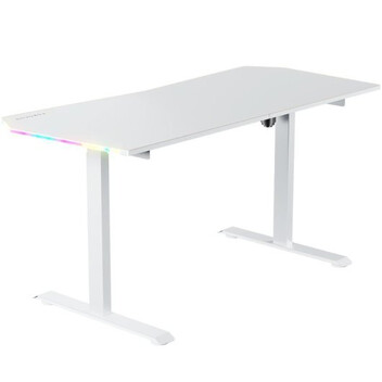 Forgeon Battleground White Mesa Gaming Regulable en Altura con Motor 160x70cm RGB Blanca Forgeon Battleground White Mesa Gaming Regulable en Altura con Motor 160x70cm RGB Blanca