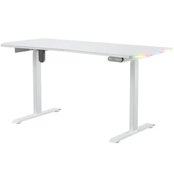 Forgeon Battleground White Mesa Gaming Regulable en Altura con Motor 160x70cm RGB Blanca Forgeon Battleground White Mesa Gaming Regulable en Altura con Motor 160x70cm RGB Blanca
