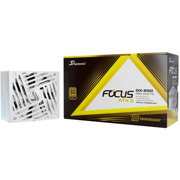 Fuente Alimentación Seasonic Focus GX-850 White ATX 3 PCIe 5.1 850W 80 Plus Gold Modular