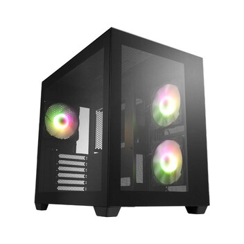 Torre PC FSP CMT380 ARGB Mid Tower Cristal Templado USB-C 3.2 Negra