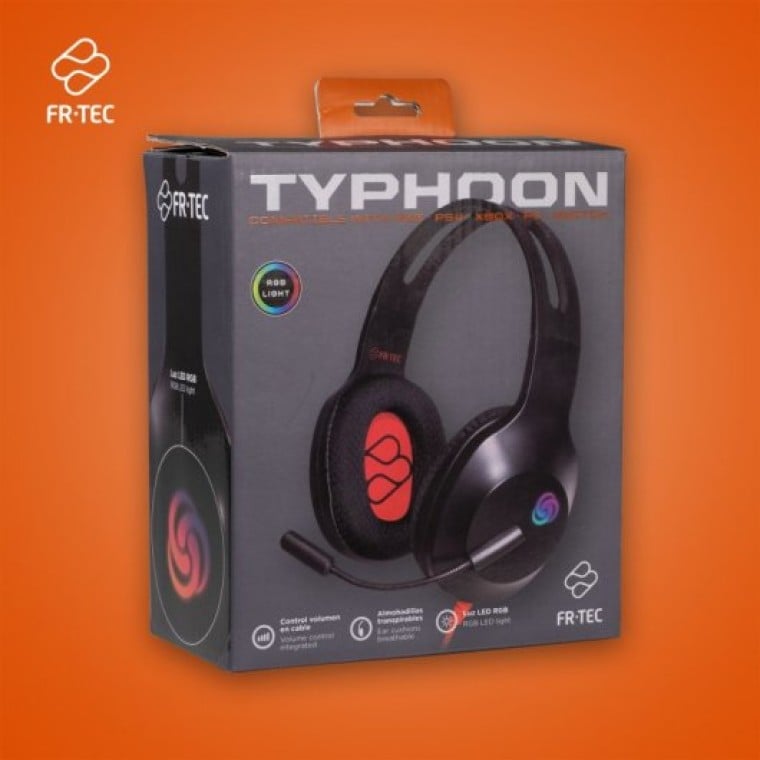 FR-TEC TYPHOON Auriculares Gaming Negros