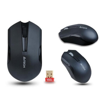 Ratón A4Tech G3-200N RF inalámbrico 1000 DPI Negro ambidiestro V-Track