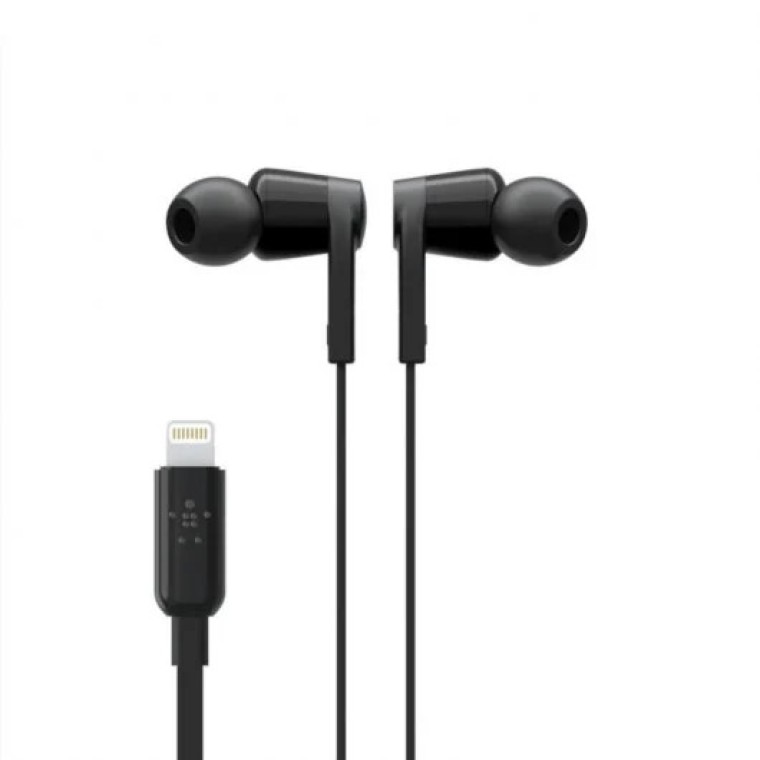 Belkin Rockstar Auriculares Lightning Negros