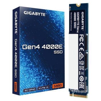 Disco Duro SSD GIGABYTE Gen4 4000E 500GB M.2 PCIe 4.0 3D NAND 3600MB/s Lectura 3000MB/s Escritura