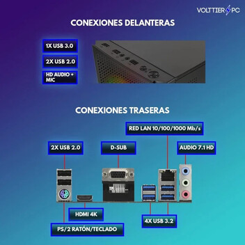 VolttierPC Pc Gaming AMD Ryzen 5 5600G/16GB/1TB M.2 SSD/AMD Radeon Vega 7 VolttierPC Pc Gaming AMD Ryzen 5 5600G/16GB/1TB M.2 SSD/AMD Radeon Vega 7