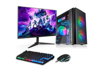 VolttierPC Pc Gaming Completo AMD Ryzen 5 5600G/16GB/1TB M.2 SSD/WiFi/Monitor 24"+Teclado/Ratón