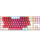 Teclado Mecánico GAMIAC TKL90G Kailh Red Hot-swap RGB 1000Hz TKL Blanco/Rosa