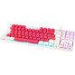 Teclado Mecánico GAMIAC TKL90G Kailh Red Hot-swap RGB 1000Hz TKL Blanco/Rosa