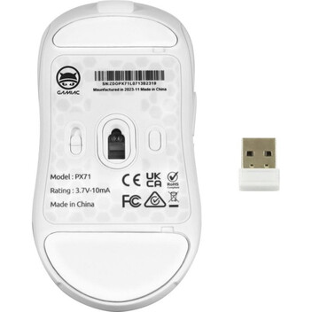 Ratón Gaming Gamiac PX71 inalámbrico 71g RGB 16000 DPI Switches Huano 7D ambidiestro