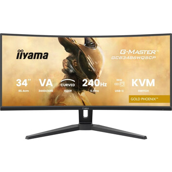Monitor iiyama G-MASTER GCB3486WQSCP-B1 34" UltraWide QHD 240Hz HDR400 FreeSync Premium Curvo USB-C Monitor iiyama G-MASTER GCB3486WQSCP-B1 34" UltraWide QHD 240Hz HDR400 FreeSync Premium Curvo USB-C
