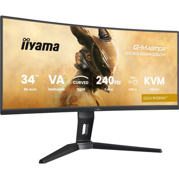 Monitor iiyama G-MASTER GCB3486WQSCP-B1 34" UltraWide QHD 240Hz HDR400 FreeSync Premium Curvo USB-C Monitor iiyama G-MASTER GCB3486WQSCP-B1 34" UltraWide QHD 240Hz HDR400 FreeSync Premium Curvo USB-C