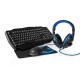 Nedis GCK41100BKUS Combo Gaming Teclado Layout USA + Ratón + Auriculares + Alfombrilla