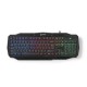 Nedis GCK41100BKUS Combo Gaming Teclado Layout USA + Ratón + Auriculares + Alfombrilla