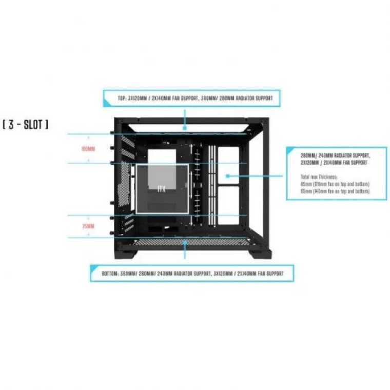 Lian-Li O11 Dynamic Mini Cristal Templado USB 3.1 Negra