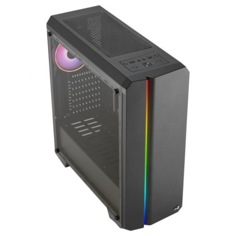 Aerocool Genesis ARGB Cristal Acrílico USB 3.0 Negro