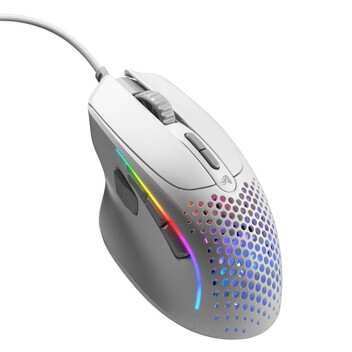 Ratón Glorious con cable 26000 DPI RGB blanco 9 botones programables