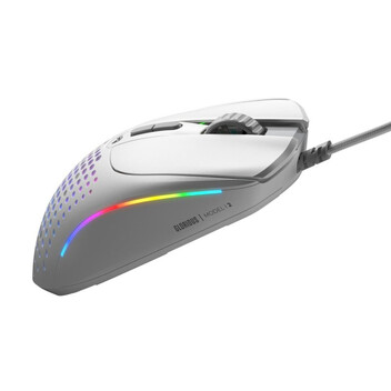 Ratón Glorious con cable 26000 DPI RGB blanco 9 botones programables