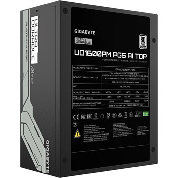 Fuente Alimentación Gigabyte UD1600PM PG5 AI TOP PCIe 5.0 ATX 3.1 1600W 80 Plus Platinum Modular