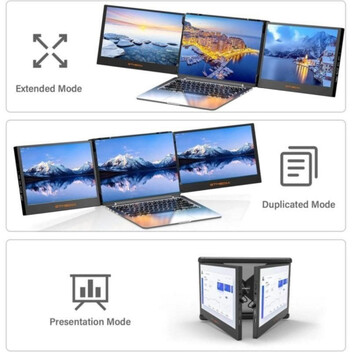 Monitor GTMEDIA 11,6" FullHD 60 Hz IPS Altavoces Integrados Rotación 195° Plug & Play Monitor GTMEDIA 11,6" FullHD 60 Hz IPS Altavoces Integrados Rotación 195° Plug & Play