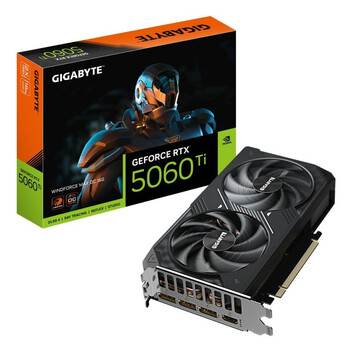 Tarjeta Gráfica Gigabyte GeForce RTX 5060 Ti WINDFORCE MAX OC 16 GB GDDR7 Reflex 2 RTX AI DLSS4