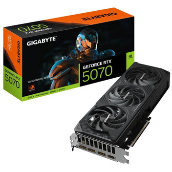 Tarjeta Gráfica Gigabyte GeForce RTX 5070 WINDFORCE SFF 12GB GDDR7 Reflex 2 RTX AI DLSS4