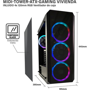 Ordenador Sobremesa GREED MK2 Lite Ryzen 5 4600G 16GB 512GB SSD Windows 11 Pro