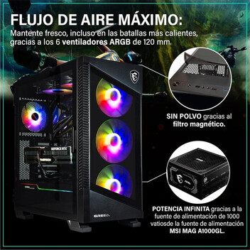 Ordenador Sobremesa GREED MK5 Pro AMD Ryzen 7 7800X3D 32GB 2TB SSD RTX 5080 16GB Windows 11 Pro