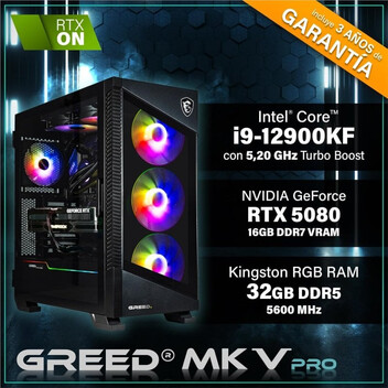 Ordenador Sobremesa GREED MK5 Pro i7-13700F 32GB 1TB SSD RTX 5080 Windows 11 Pro Ordenador Sobremesa GREED MK5 Pro i7-13700F 32GB 1TB SSD RTX 5080 Windows 11 Pro