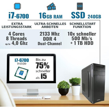 Ordenador Sobremesa PC Sobremesa GREED Multimedia 7 Intel Core i7-4790 16GB 240GB SSD 1TB HDD WiFi W Ordenador Sobremesa PC Sobremesa GREED Multimedia 7 Intel Core i7-4790 16GB 240GB SSD 1TB HDD WiFi W
