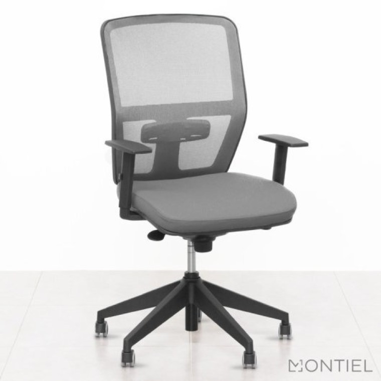 Oficinas Montiel JM Silla Ergonómica Respaldo Malla Gris