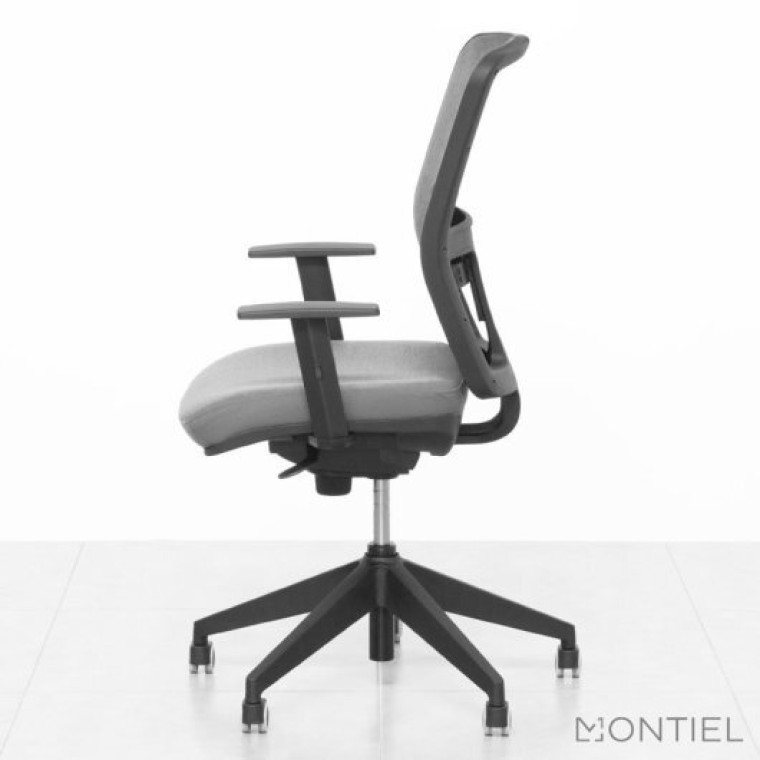 Oficinas Montiel JM Silla Ergonómica Respaldo Malla Gris