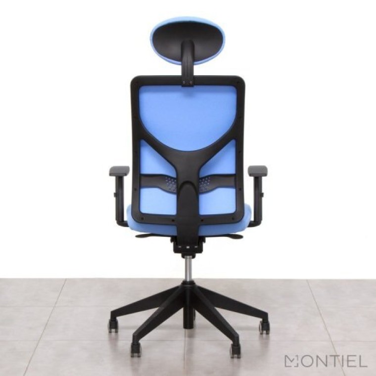 Oficinas Montiel Louise Silla Ergonómica con Cabezal Azul Claro