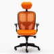 Silla Ergonómica Boston Con Cabezal Naranja