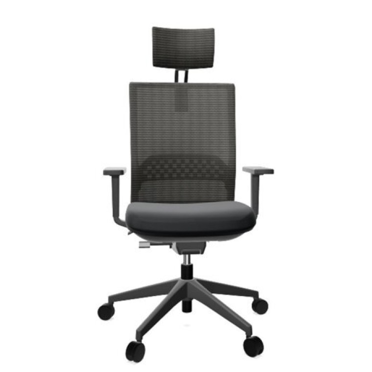 Silla Ergonómica Giratoria Malla Negra Con Cabezal Stay 30 De Actiu