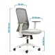 Silla Blanca Escritorio Ergonómica Lyon