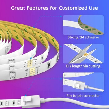 Govee H6110 Tira LED RGB Smart WiFi + Bluetooth 10m Govee H6110 Tira LED RGB Smart WiFi + Bluetooth 10m
