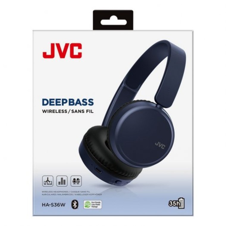 JVC HA-S36W Auriculares Bluetooth Plegables Azules