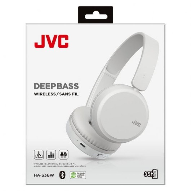 JVC HA-S36W Auriculares Bluetooth Plegables Blancos