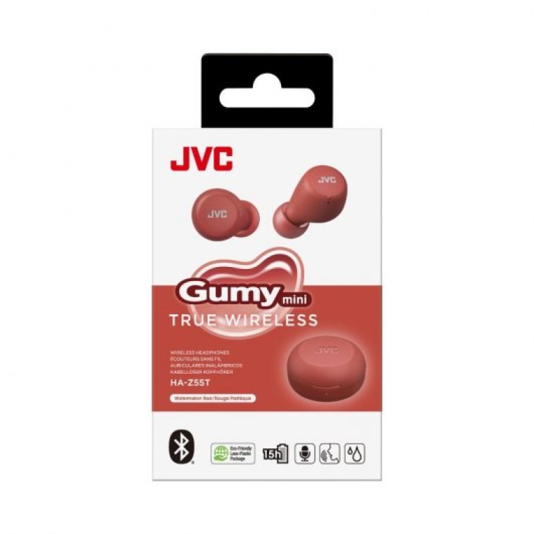 JVC Gumy Mini HA-Z55T Auriculares Inalámbricos Bluetooth Rojos