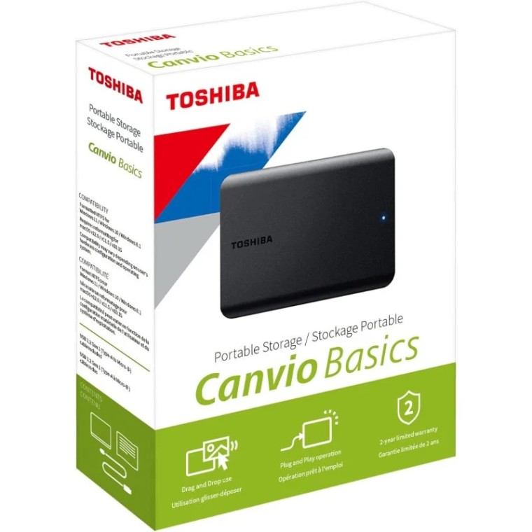 Toshiba Canvio Basics 2022 2.5" 1TB USB 3.2 Negro