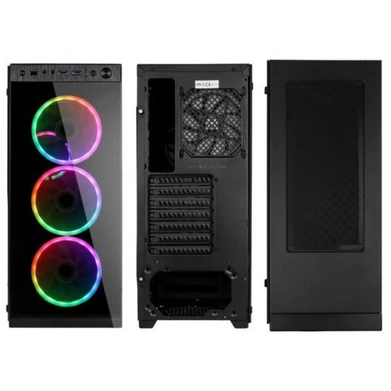 Kolink Horizon Cristal Templado USB 3.0 RGB Negra