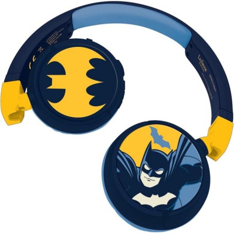 Lexibook Auriculares Infantiles Bluetooth 2 en 1 Batman