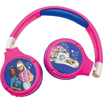 Lexibook Auriculares Infantiles Bluetooth 2 en 1 Barbie