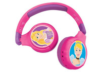 Lexibook Auriculares Infantiles Bluetooth 2 en 1 Disney Princesas