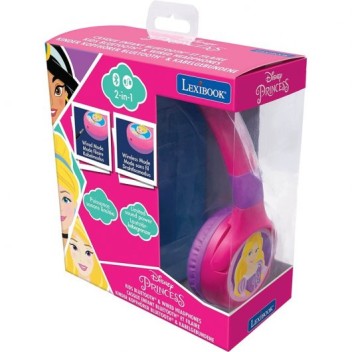 Lexibook Auriculares Infantiles Bluetooth 2 en 1 Disney Princesas Lexibook Auriculares Infantiles Bluetooth 2 en 1 Disney Princesas
