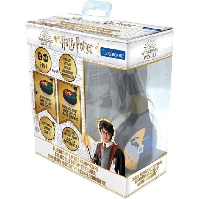 Lexibook Auriculares Infantiles Bluetooth 2 en 1 Harry Potter