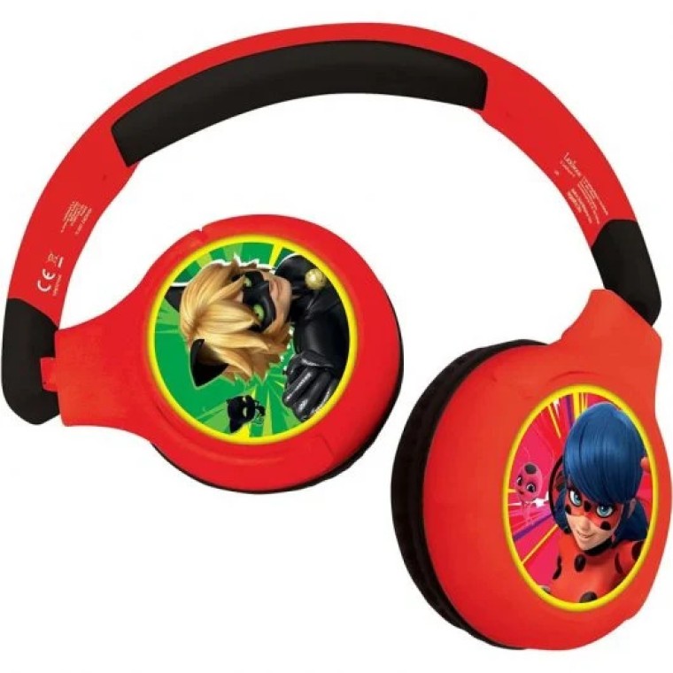 Lexibook Auriculares Infantiles Bluetooth 2 en 1 Ladybug